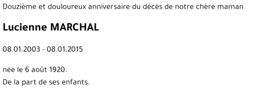 Lucienne MARCHAL