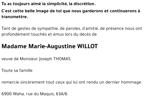 Marie-Augustine WILLOT