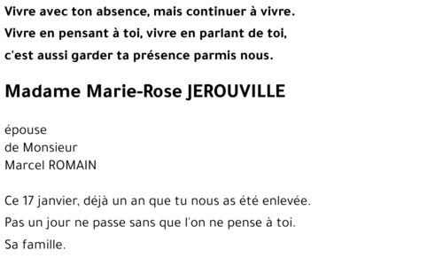 Marie-Rose JEROUVILLE