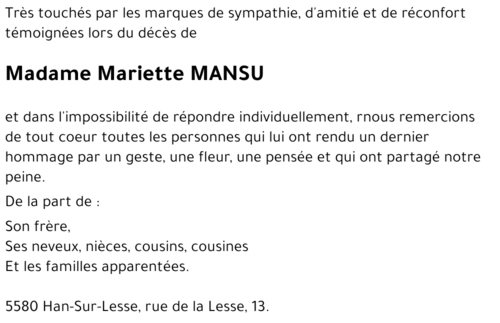 Mariette MANSU