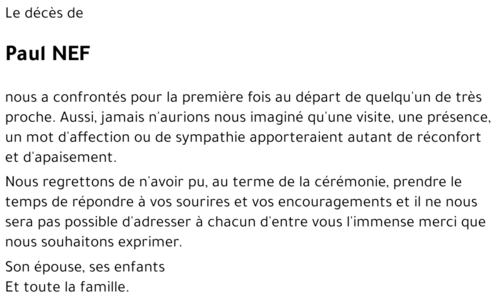 Paul NEF