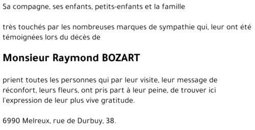 Raymond BOZART
