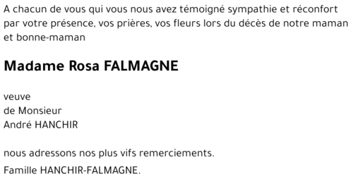 Rosa FALMAGNE