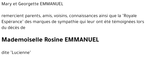 Rosine EMMANUEL