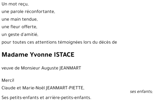 Yvonne ISTACE