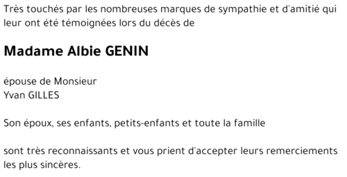 Albie GENIN