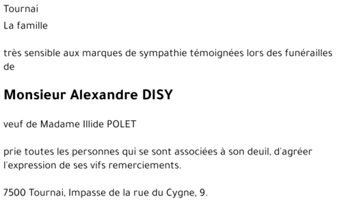 ALEXANDRE DISY