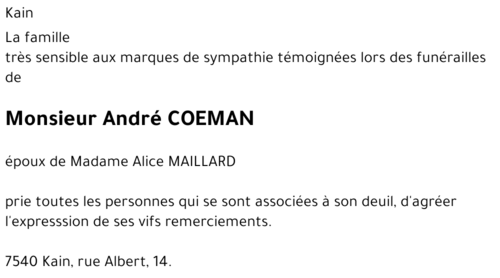 André COEMAN