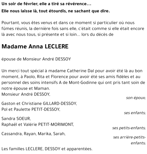 Anna LECLERE