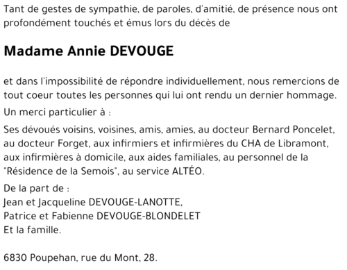 Annie DEVOUGE