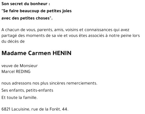 Carmen HENIN