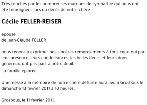 Cécile FELLER-REISER