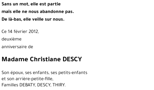 Christiane DESCY