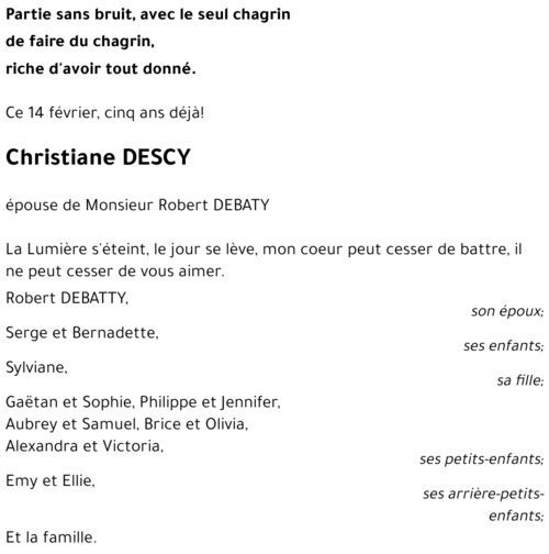 Christiane DESCY