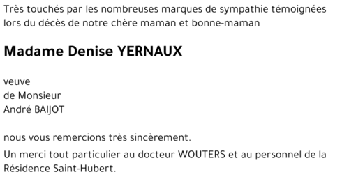 Denise YERNAUX