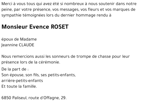 Evence ROSET