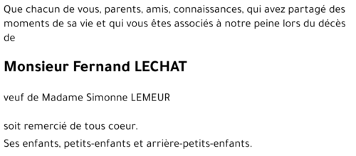 Fernand LECHAT