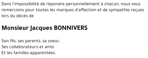 Jacques BONNIVERS