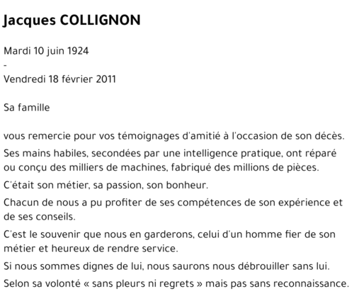 Jacques COLLIGNON