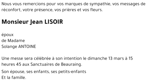 Jean LISOIR
