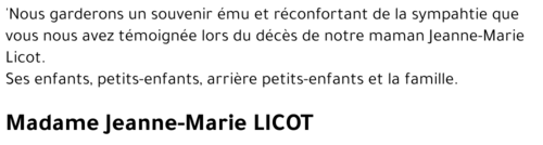 Jeanne-Marie LICOT