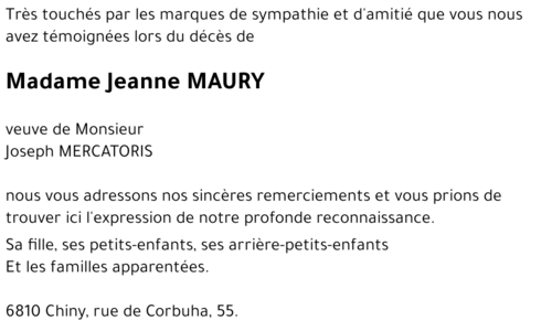 Jeanne MAURY