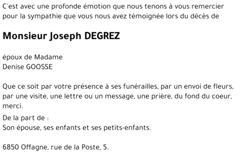 Joseph DEGREZ