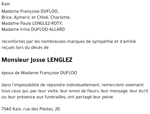 Josse LENGLEZ