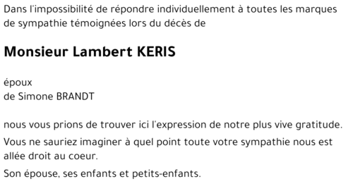 Lambert KERIS