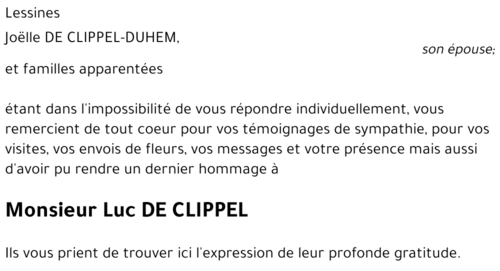 Luc DE CLIPPEL