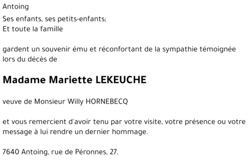 Mariette LEKEUCHE