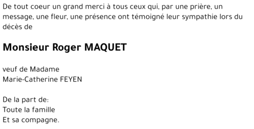 Roger MAQUET