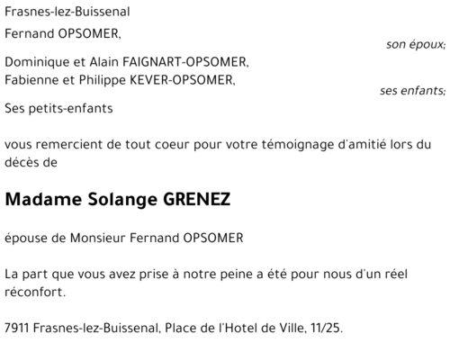 Solange GRENEZ
