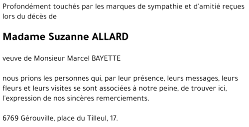 Suzanne ALLARD