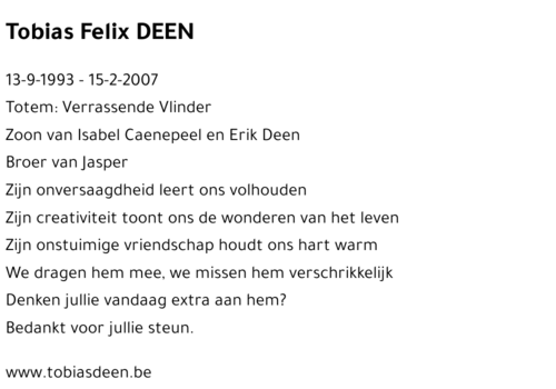 Tobias Felix DEEN