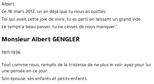 Albert GENGLER