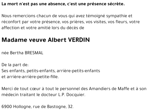 Bertha BRESMAL