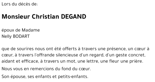 Christian DEGAND