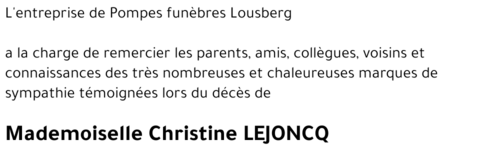 Christine LEJONCQ