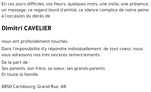 Dimitri CAVELIER