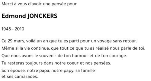 Edmond JONCKERS