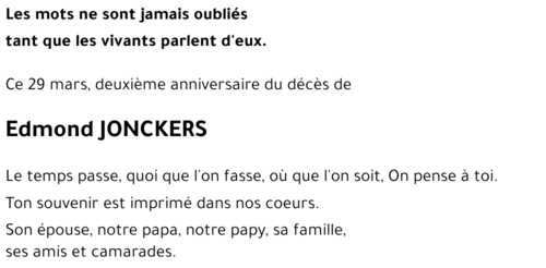 Edmond JONCKERS