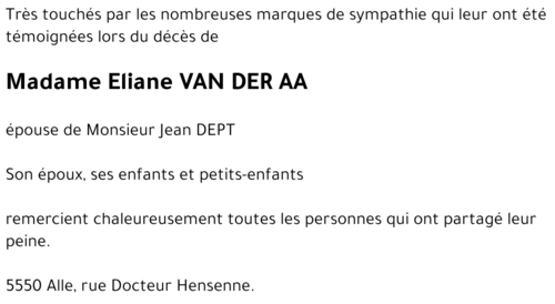 Eliane Van der Aa