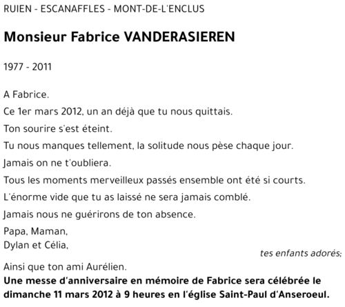 Fabrice VANDERASIEREN