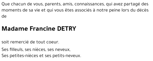 Francine DETRY