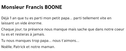 Francis BOONE