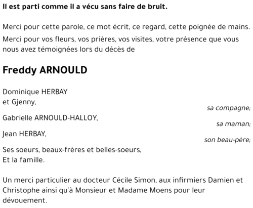 Freddy ARNOULD