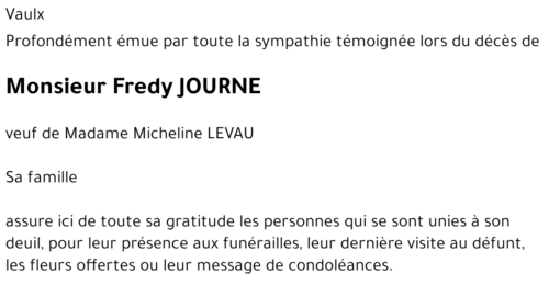 Fredy JOURNE