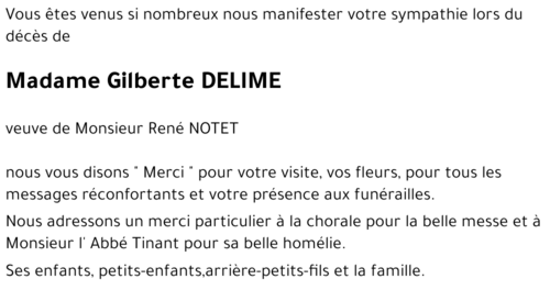 Gilberte DELIME