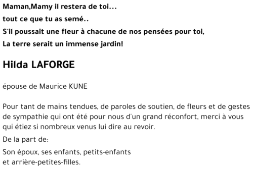 Hilda LAFORGE